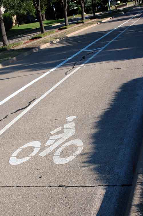 Bike lane on Yale, near my house.